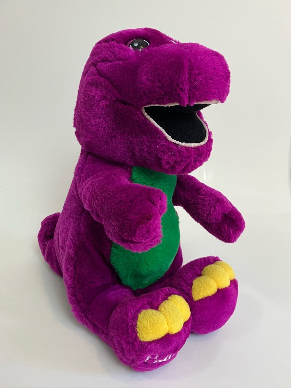 Vintage Barney Purple Dinosaur Plush 12'' Stuffed Animal 90s Collectible Toys